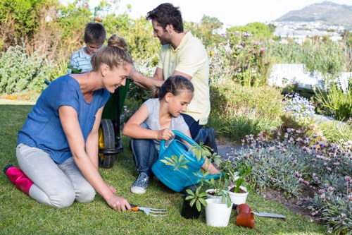 Eco-friendly garden with native plants and sustainable features